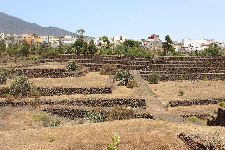 Stepped stone structures at the Pirámides de Güímar Ethnographic Park