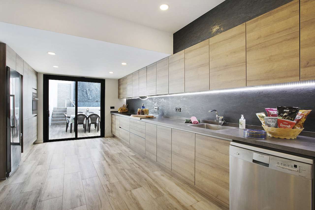 Cocina de Villa Dolce Vita para preparar las comidas de Navidad en Tenerife